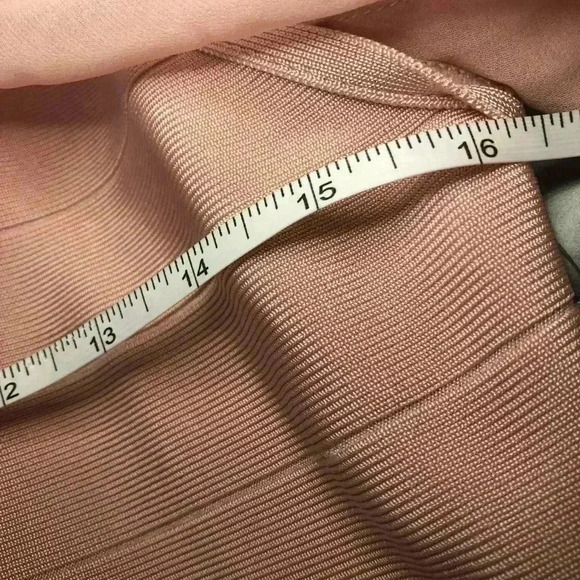 🌸VENUS Chiffon Overlay Bandage Bodycon Pink Dress Sleeveless Sexy Slimmi… - Picture 8 of 16